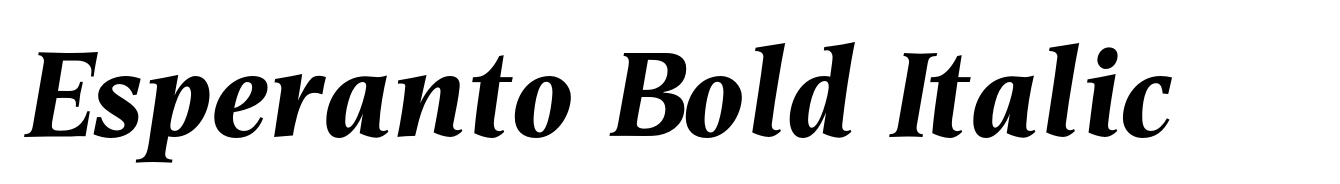 Esperanto Bold Italic